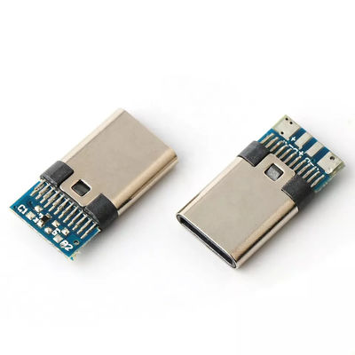 Connettori USB TIPO C Spina 24 pin 4 fili a saldare con presa maschio PCB