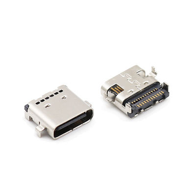 Il tipo d'affondamento il tipo femminile il connettore USB di SMT USB di C scrive l'incavo a macchina di Spillo di C 24