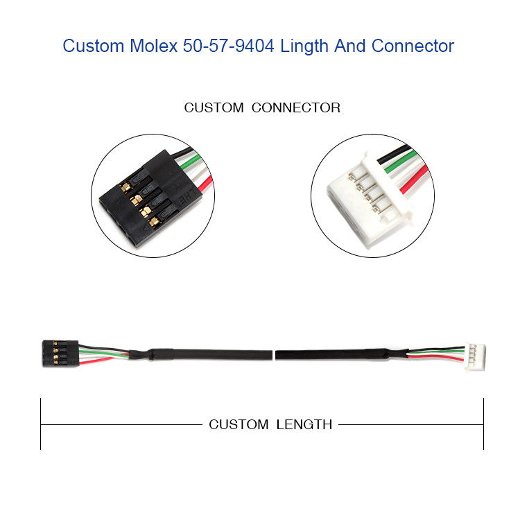 Cablaggio su ordinazione del cavo di Molex 50-57-9404 con lo SL 2.54mm 4 connettore di modo 70066