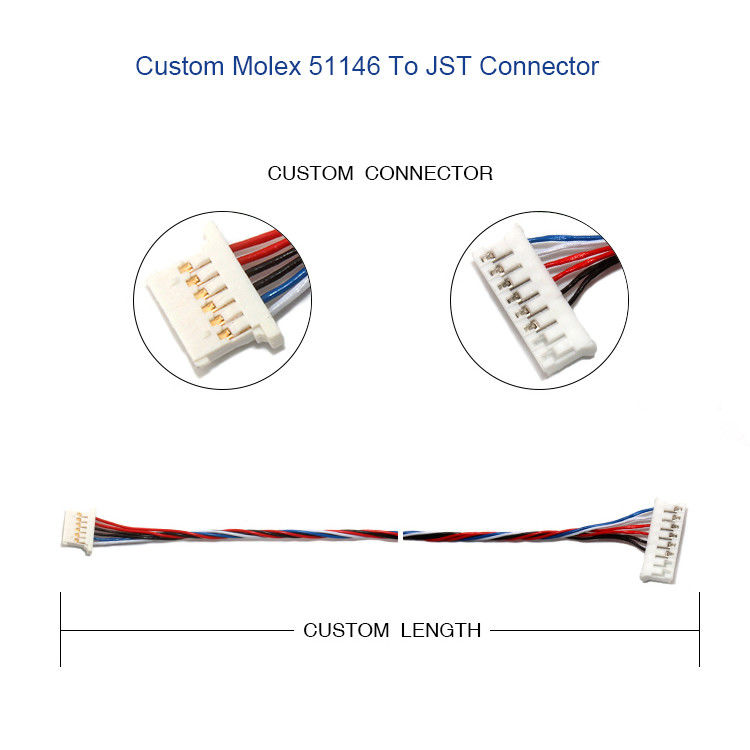 cablaggio elettrico MOLEX 51146 1.25mm del cavo di 5P 6P con il supporto dell'alloggio di A1254 SMD