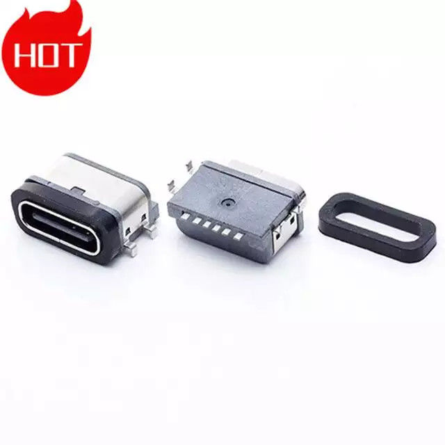Connettore di ricarica Micro Mini USB tipo C impermeabile a 24 pin con custodia in metallo