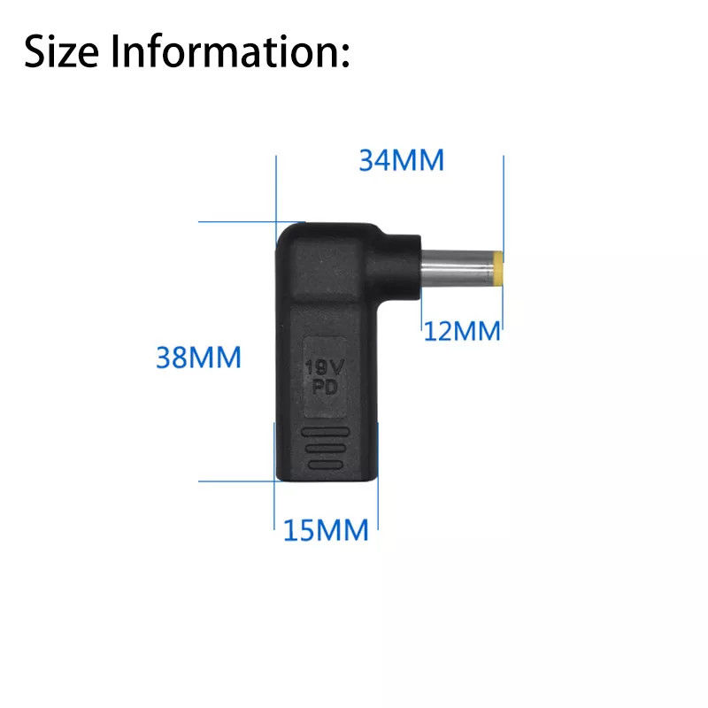 Convertitore da USB tipo C femmina a DC 5525 maschio PD Decoy Spoof Trigger Plug Jack
