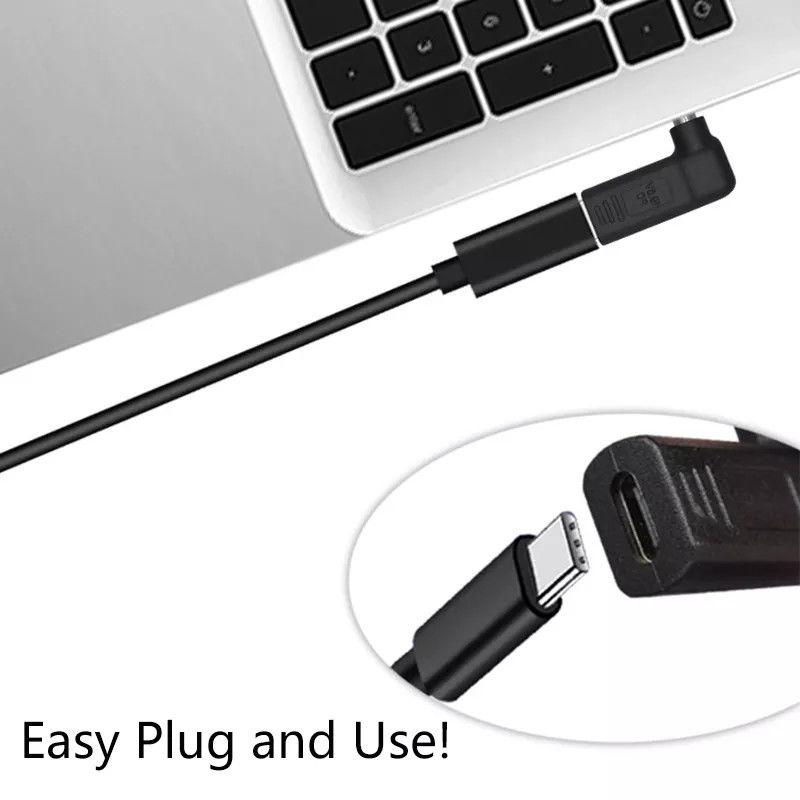Connettore PD maschio da 100 W USB tipo C femmina a DC 5,5x2,5 mm Carica rapida rapida