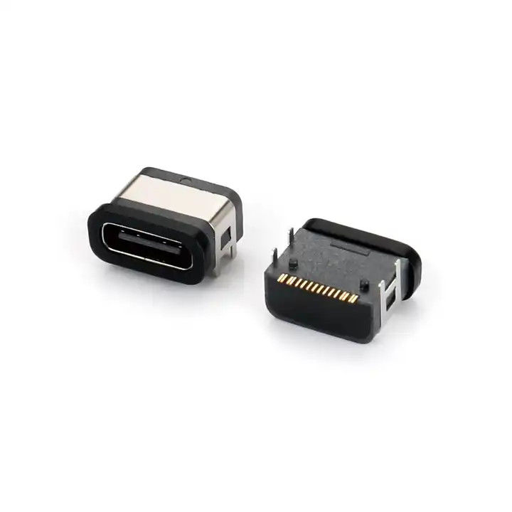Porta impermeabile 16Pin USB Tipo C connettore femminile SMT DIP a quattro pin con presa di bordo
