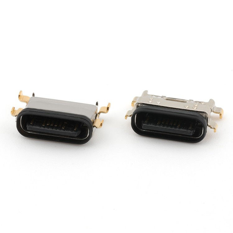 USB C 16Pin Connector femminile di tipo C di media montaggio 1.13mm IPX8 impermeabile con LIM