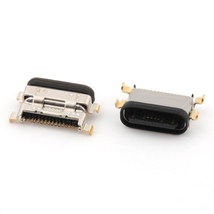 USB C 16Pin Connector femminile di tipo C di media montaggio 1.13mm IPX8 impermeabile con LIM