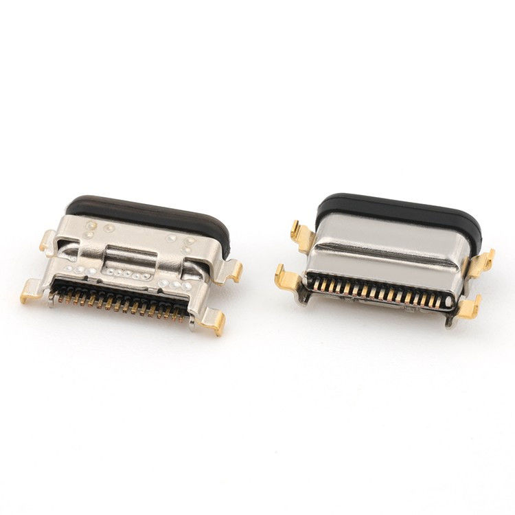 USB C 16Pin Connector femminile di tipo C di media montaggio 1.13mm IPX8 impermeabile con LIM