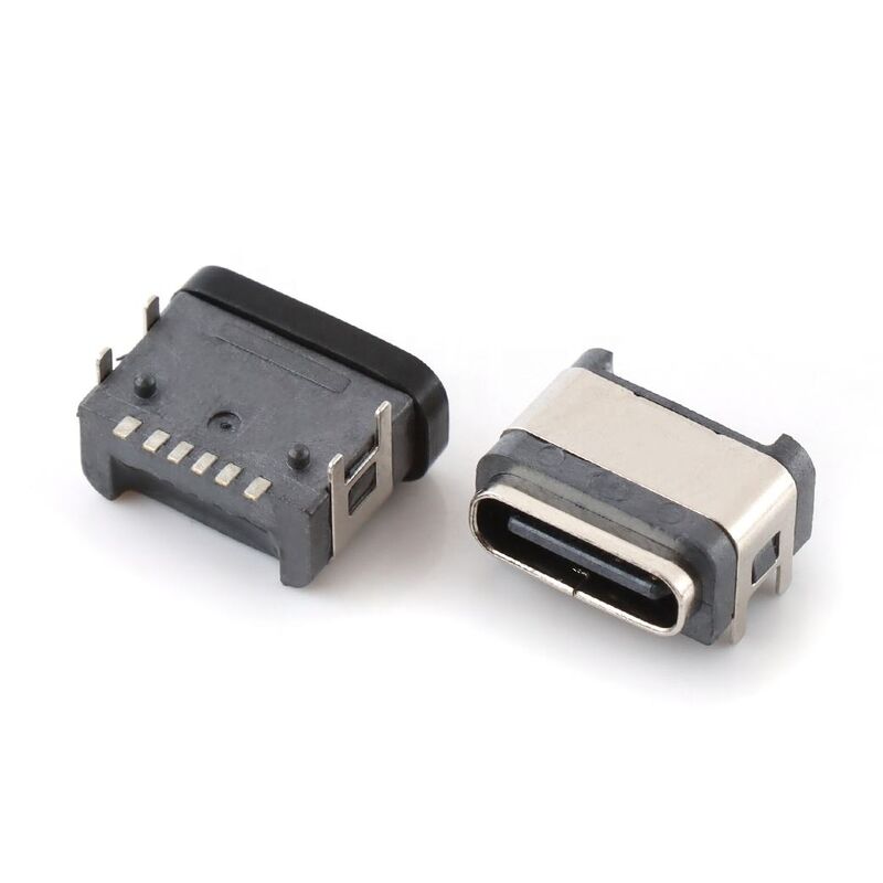 Connettore USB impermeabile 6 pin femmina ad angolo retto connettore impermeabile tipo-c