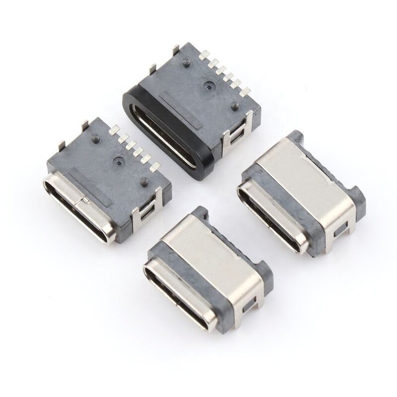 Connettore USB impermeabile 6 pin femmina ad angolo retto connettore impermeabile tipo-c