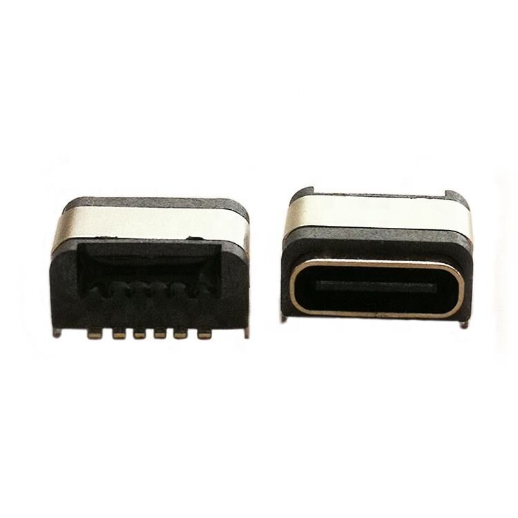 Connettore USB impermeabile IP67, 6 pin, montaggio superficiale orizzontale, connettore femmina USB Type C