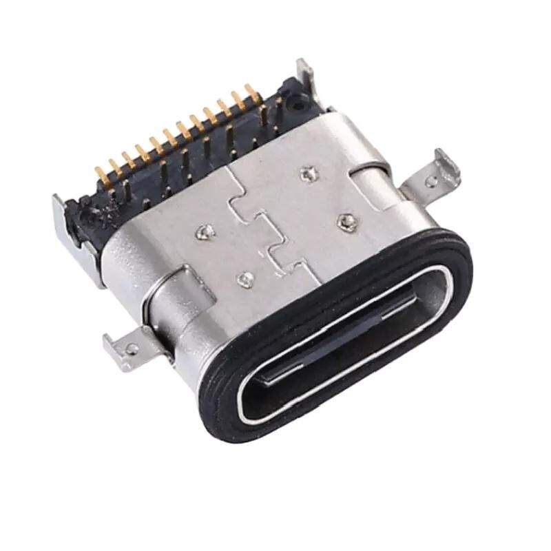 Connettore USB tipo C a 16 pin IP67 impermeabile con montaggio centrale 3.0 SMT foro passante verticale