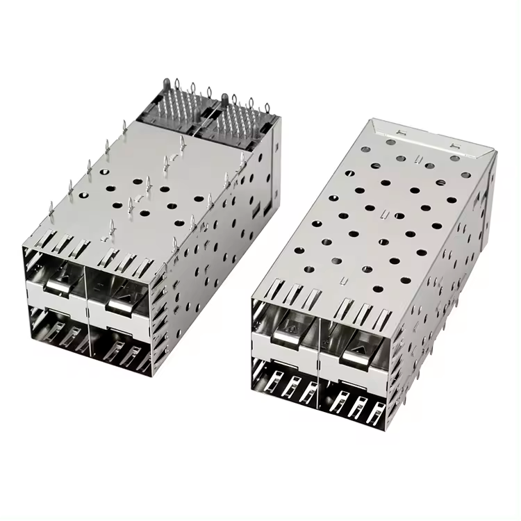 QSFP SFP Cage 2X2 Port Cage con Light Pipe XFP CFP Sfp Copri-connettore Copertura Modulo Fibra Ottica