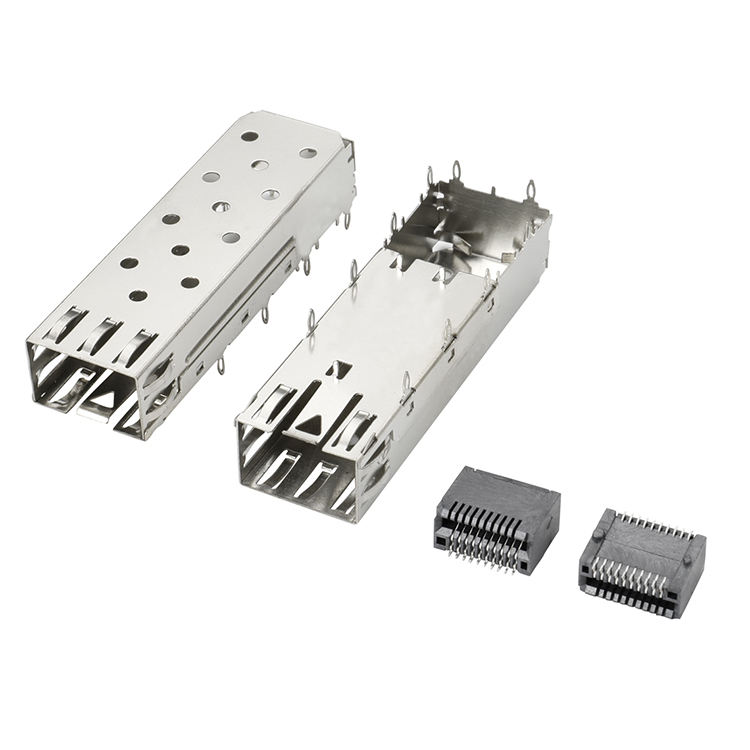 QSFP SFP Cage 2X2 Port Cage con Light Pipe XFP CFP Sfp Copri-connettore Copertura Modulo Fibra Ottica