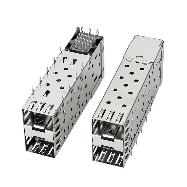 QSFP SFP Cage 2X2 Port Cage con Light Pipe XFP CFP Sfp Copri-connettore Copertura Modulo Fibra Ottica
