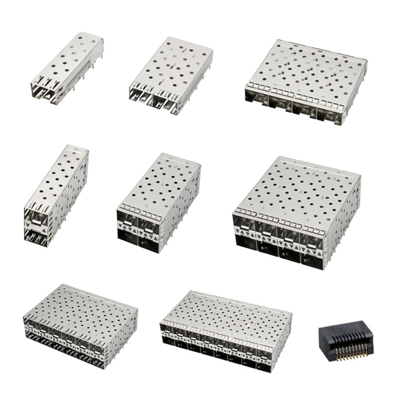 QSFP SFP Cage 2X2 Port Cage con Light Pipe XFP CFP Sfp Copri-connettore Copertura Modulo Fibra Ottica