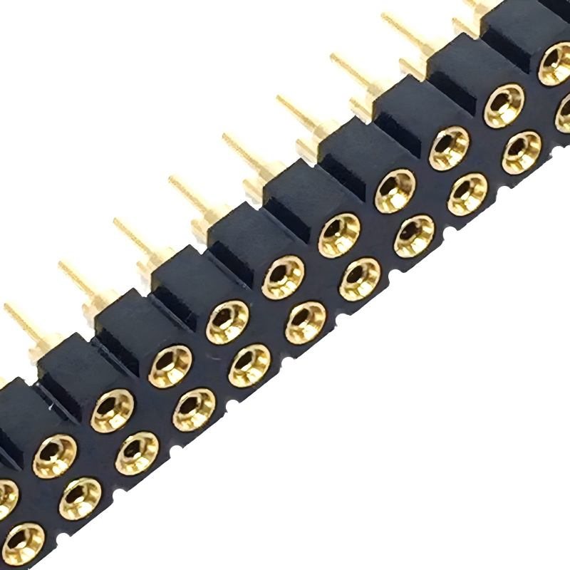 2.54mm Swiss Machine Rounded Female Header 4pin 16pin 20pin 32pin 40pin Round Pin Strip Dual Single Row Connector Plug Socket