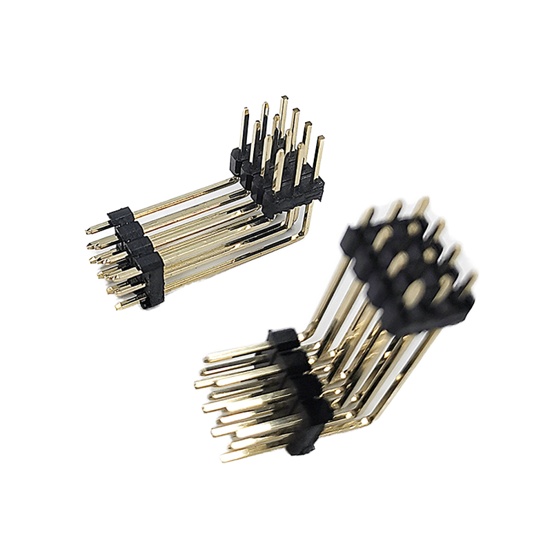 2.54mm Pitch Double Row Male Pin Header Connector Straight PCB Gold Plated Header Strip