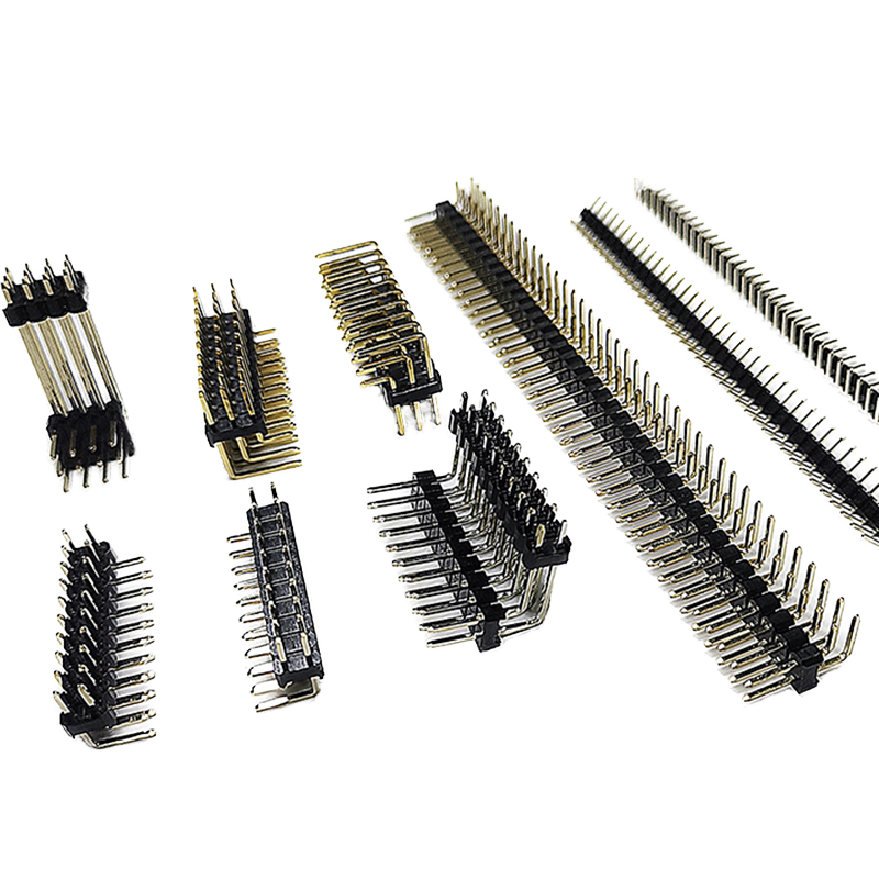 2.54mm Pitch Double Row Male Pin Header Connector Straight PCB Gold Plated Header Strip