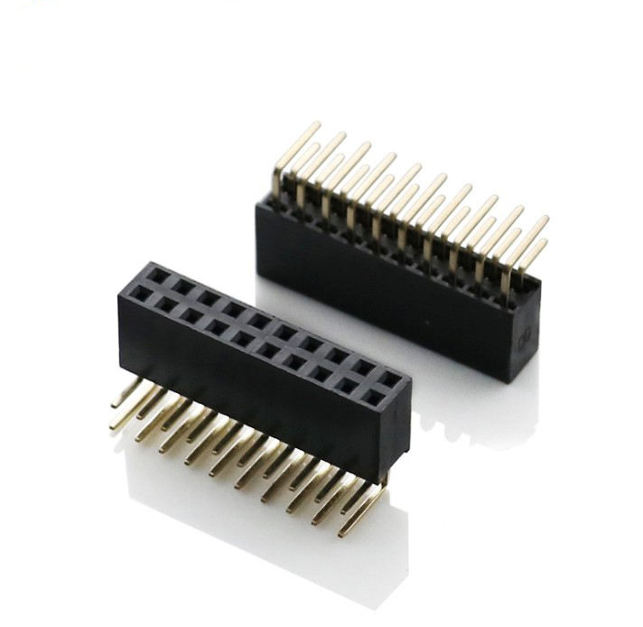 Capi femminili a passo di 2,54 mm personalizzati, a due file per il sistema di controllo dell'automazione industriale