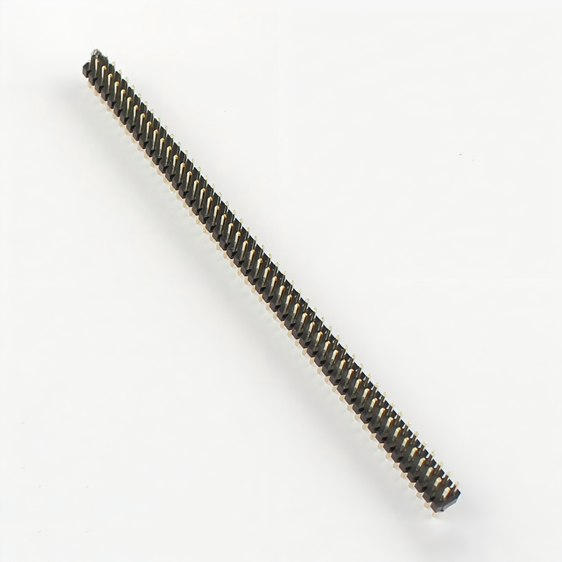 Connettore a press-fit con 2x50 pin, passo 1.0 mm, doppia fila, pin dritti, distanziatori in plastica, connettore a pin da 1 mm