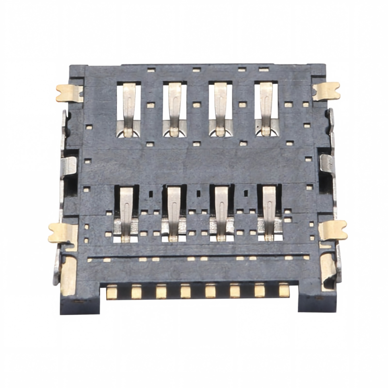 Presa per scheda Micro SIM a 8 pin H1.5 tipo flip connettore femmina guscio SUS lega di rame