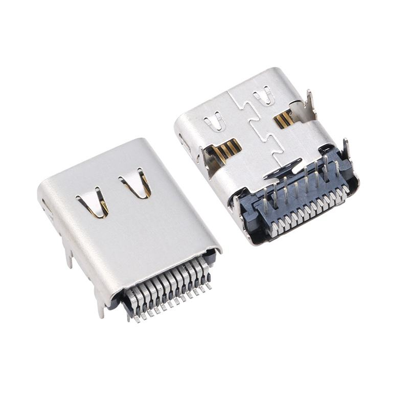 Connettore USB 3.2 di tipo C personalizzato 40 Gbps Socket U4 impermeabile 24 pin SMT DIP PCB Femminile Maschio Factory