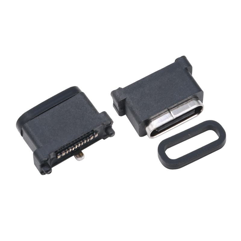 USB 3.2 Tipo-C 40 Gbps Isolatore U4 impermeabile 24 pin SMT DIP PCB Femminile connettore In acciaio inox 5A 100V AC