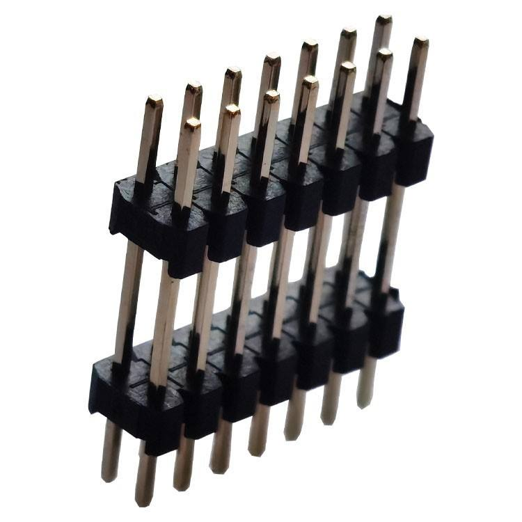 Doppia fila 2.0mm Pitch Femminile/Maschio Pini di testa 2-40Pins Dorato Per PCBA