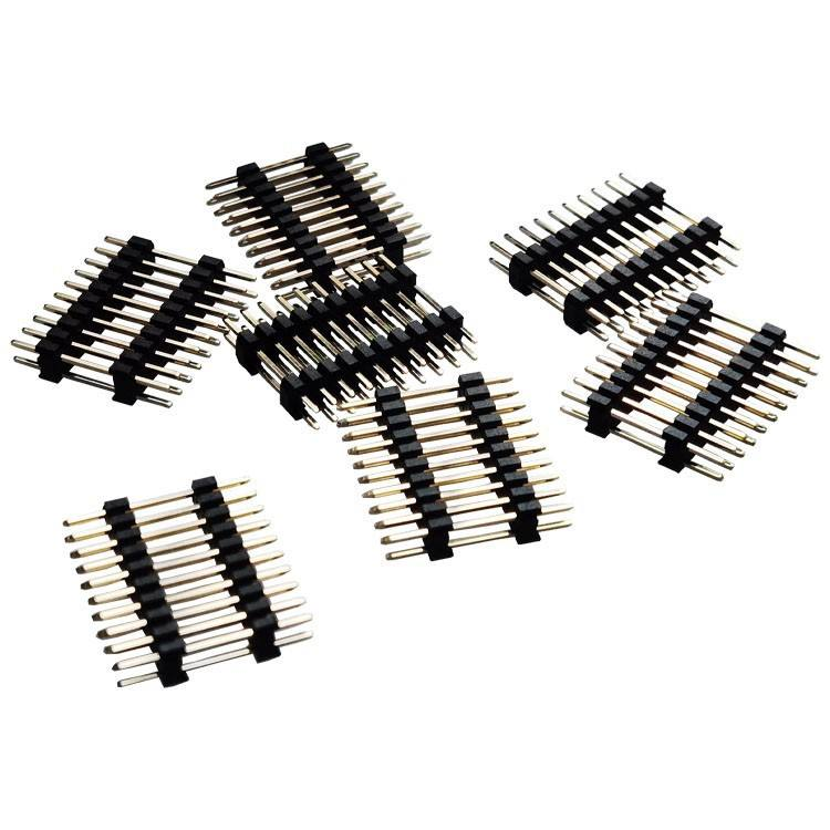 Doppia fila 2.0mm Pitch Femminile/Maschio Pini di testa 2-40Pins Dorato Per PCBA