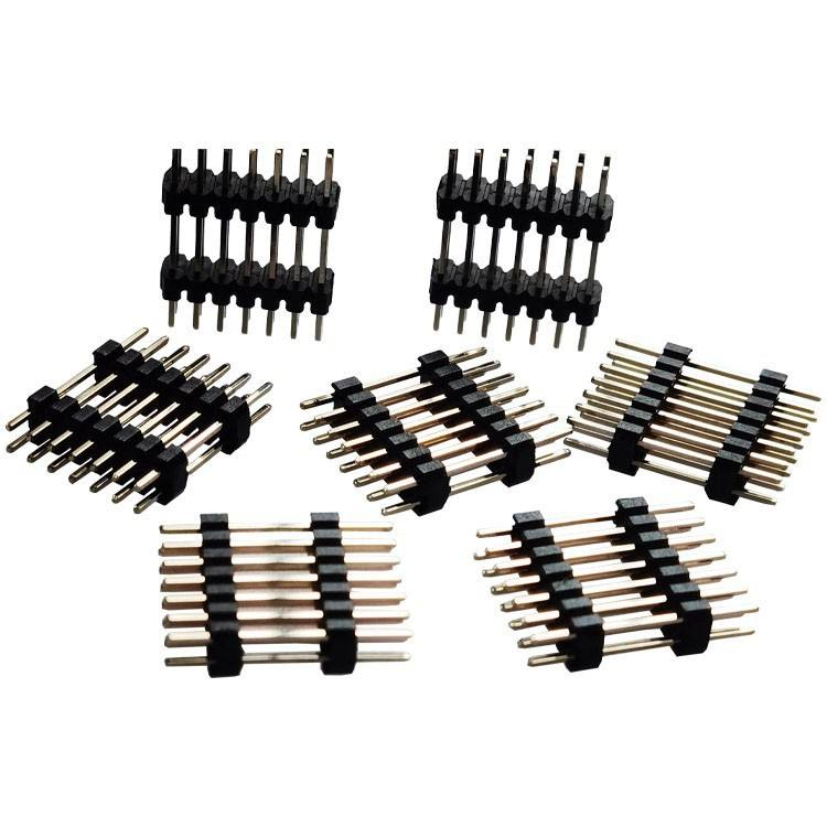 Doppia fila 2.0mm Pitch Femminile/Maschio Pini di testa 2-40Pins Dorato Per PCBA