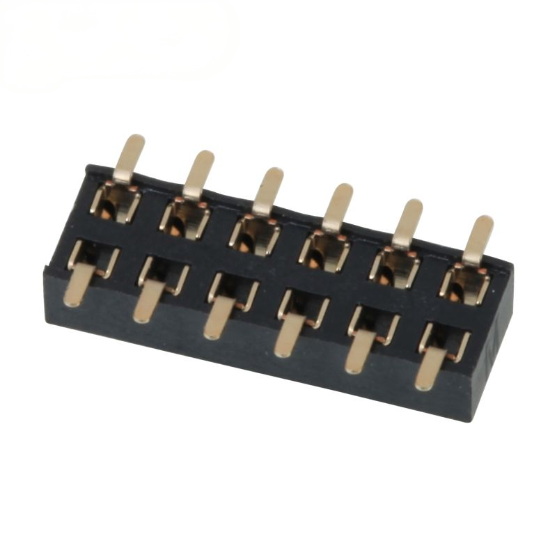 Connettore femmina SMD da 2,0 mm, doppia fila, ingresso inferiore, pin placcati oro