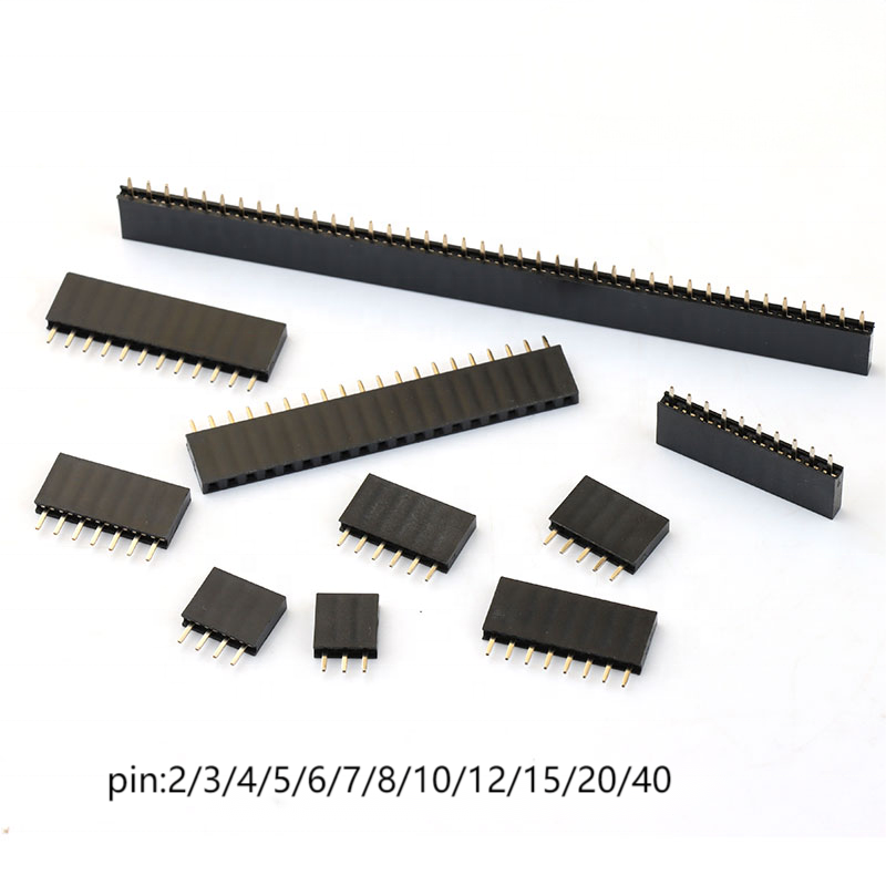 2mm 2pin Femminile Pin Header Verticale DIP Single Row 1*2P Femminile 2.0mm Pin Header Connector