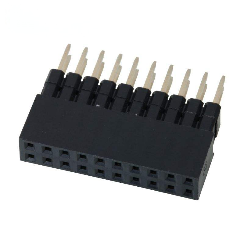 Connettore femmina con passo 2.54mm, 0.64x0.4SQ, a doppia fila