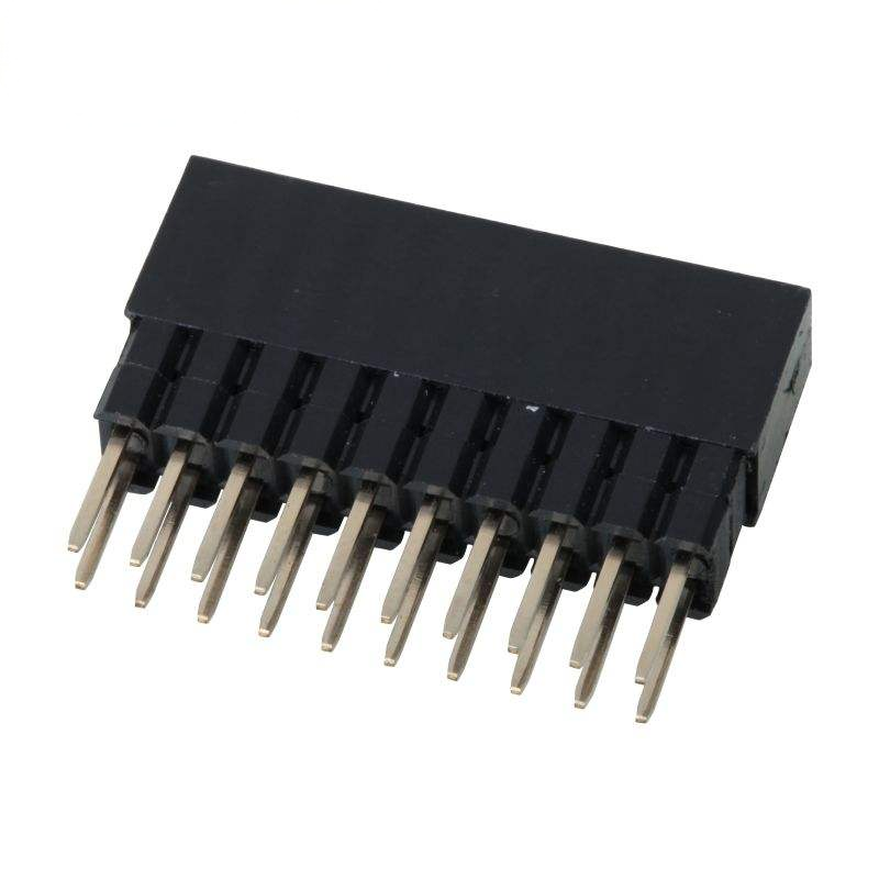 Connettore femmina con passo 2.54mm, 0.64x0.4SQ, a doppia fila
