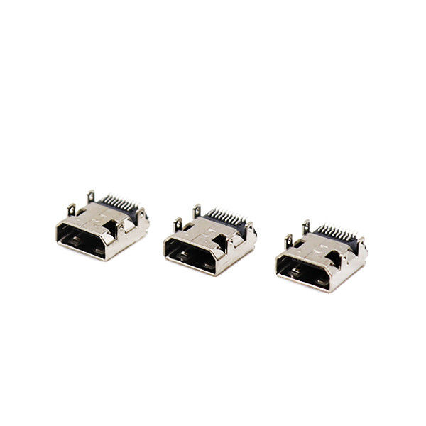 L'oro ha placcato il micro tipo fermaglio del perno DIP+SMT d dei connettori di cavo di HDMI 19