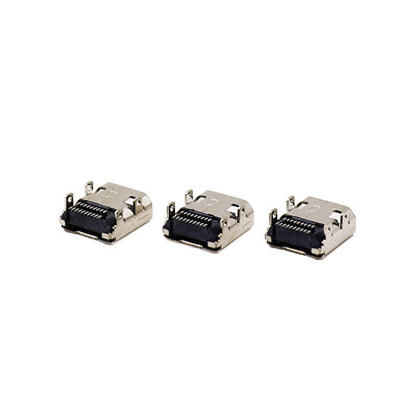 L'oro ha placcato il micro tipo fermaglio del perno DIP+SMT d dei connettori di cavo di HDMI 19