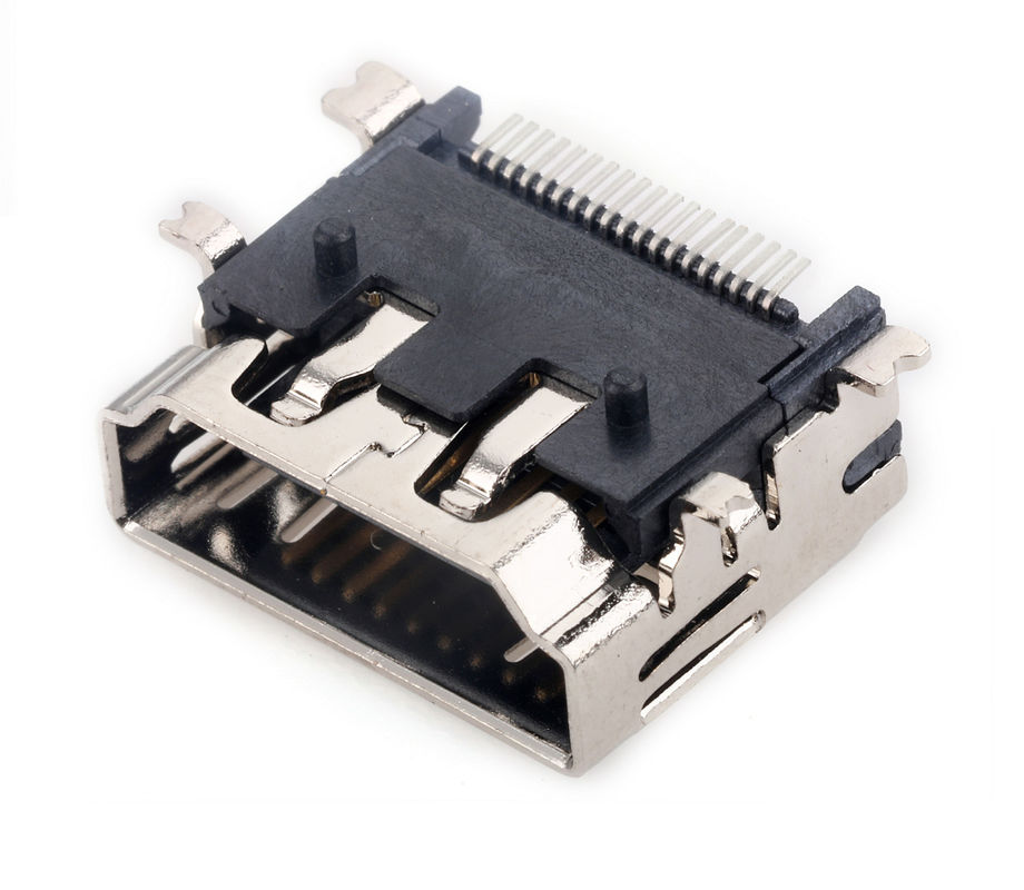L'incavo orizzontale SMT femminile del PWB di HDMI scrive ad un connettore 10000 cicli a macchina
