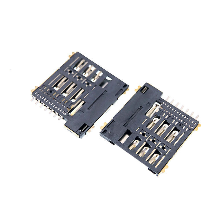 Tipo in opposizione micro altezza di 7p SIM Carta Presa Connettore 1.35mm per il PWB