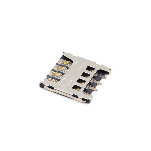 LCP 8 Spillo Micro SIM Carta Presa Connettore SSpillogere tirano la durevolezza dei cicli di H1.8mm 5000