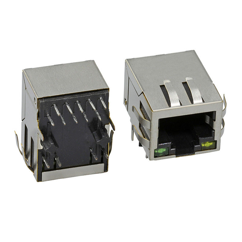 Singolo connettore del PWB di Tab Down 8 Spillo Femmina RJ45 del porto con Ethernet del filtro