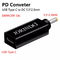 Connettore PD maschio da 100 W USB tipo C femmina a DC 5,5x2,5 mm Carica rapida rapida