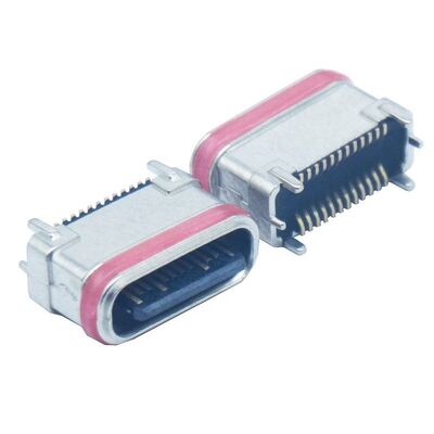 Acque resistenti SMD Verticale Metallurgia della polvere di zinco 24 pin Femminile connettore di tipo c USB Port di ricarica
