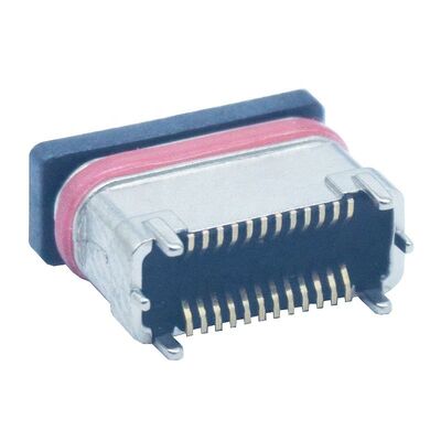 Acque resistenti SMD Verticale Metallurgia della polvere di zinco 24 pin Femminile connettore di tipo c USB Port di ricarica