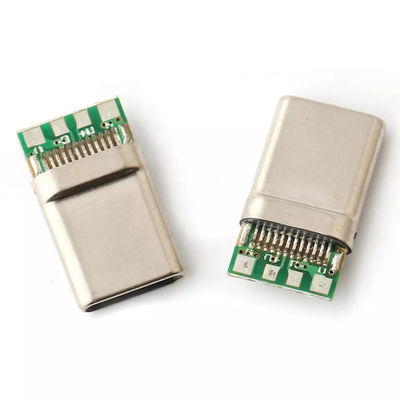 Connettore maschio USB 3.1 USB C a 12 pin Interfaccia spina USB PCB filo di saldatura